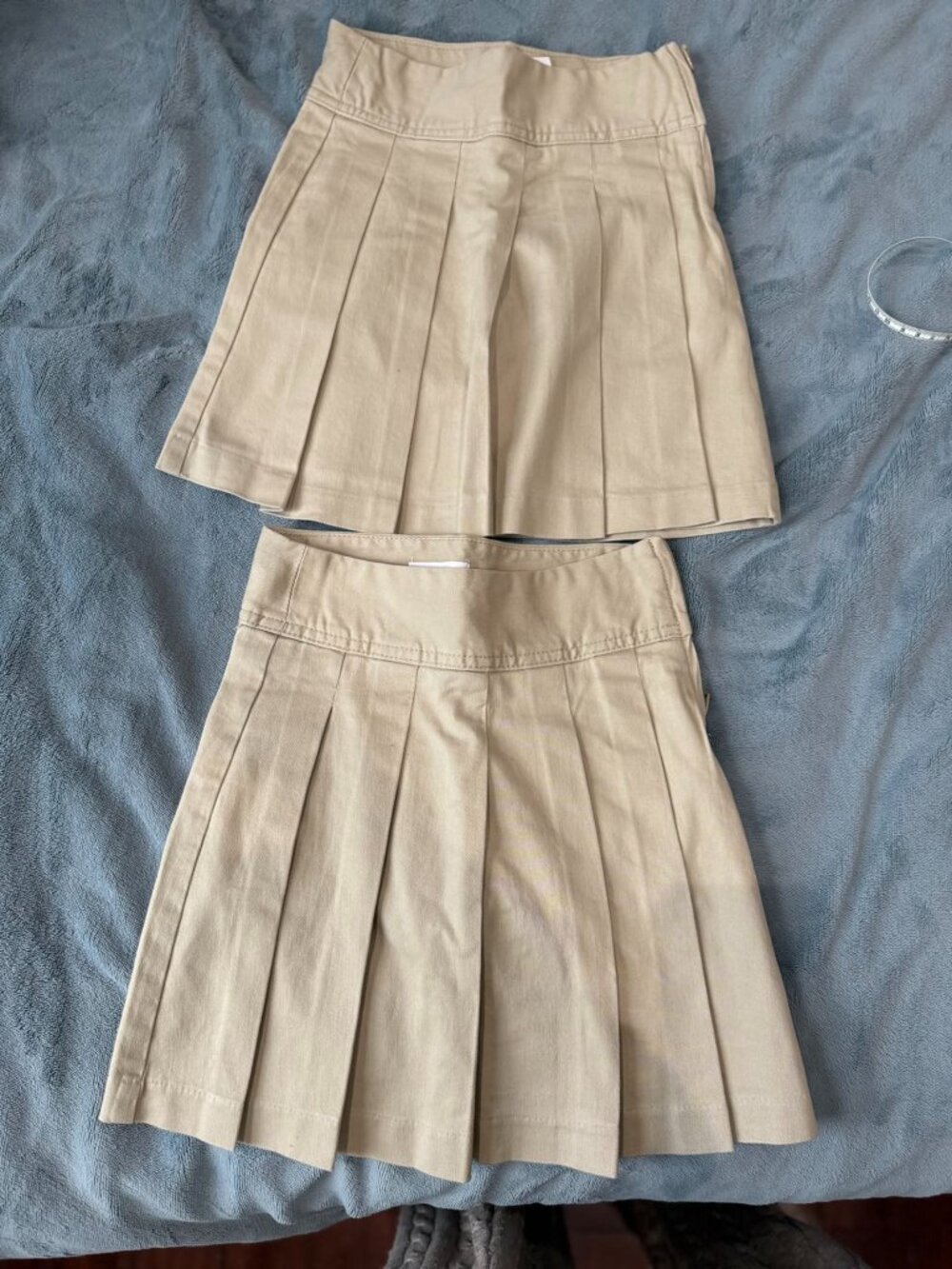 The Children's Place Khaki Pleated School Skirts Girls 6X/7 Slim 2-Pack